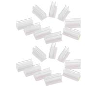 Healvian Portatarjetas de Escritorio Autoadhesivo Base de Espuma Resistente Mini Expositor de Tarjetas de Visita de Plástico Transparente Soporte Compacto para Etiquetas y Carteles