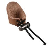 Healvian Protector de Dedos para de Cuero Tamaño Mediano Color Marrón Resistente y Cómodo Adecuado para Arqueros al Aire Libre y Práctica de Tradicional