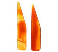 Healvian Pulidor de Joyas de Oro y Plata Herramienta Manual de Ágata de 8 CM Set de 2 Piezas para Pulir Anillos y Pulseras Bruñidor Artesanal Portátil para Mantenimiento Color Aleatorio