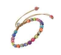 Healvian Pulsera de de Chakras Colorida Decoración Energética para Mujer Brazalete Elegante y Duradero Joyería de Moda con Piedras Naturales