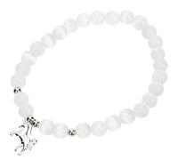 Healvian Pulsera de Unicornio para Niñas Pulsera de Perlas Opal Blanca Accesorio de Fiesta de Cumpleaños Joyería de Moda para Adolescentes para y Cumpleaños