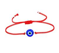 Healvian Pulsera Joyería Pulseras De Mal De Ojo Mano Mujer Protección Pulsera Acero Inoxidable Cuentas Rojas