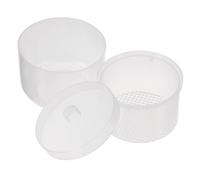 Healvian Recipiente Para Del Cabezal De Molienda Caja Limpiadora Para Herramientas De Uñas Bandeja De Plástico Para Manicura Caja Para Limpiar Herramientas De Uñas Reutilizable Para