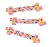 Healvian Regla de Cálculo Aditiva 3 Piezas Rosa para Educación Temprana, Juguete Matemático de Plástico Flexible y Grueso, Herramienta Escolar para Aprendizaje de Descomposición hasta 10