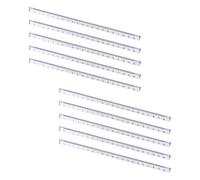 Healvian Regla Triangular Transparente de Plástico 20 Cm, Set de 10 Unidades, Resistente al Desgaste, para Dibujo y Medición en Oficinas, Escuelas y Uso Educativo