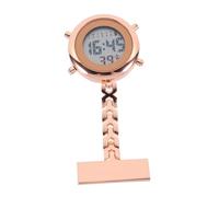 Healvian Reloj Colgante Digital para Enfermeras con Diseño de Fecha y Reloj de Multifuncional Rosa Dorado Accesorio Práctico y para Profesionales