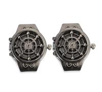 Healvian Reloj De Anillo Vintage Decoración, Reloj De Joyería Redondo Esfera Blanca, 2 Piezas para Mujer, Accesorio Creativo y Resistente para Uso Diario