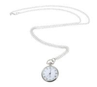 Healvian Reloj de Bolsillo Colgante de Aleación Plateada Diseño en Cadena, Resistente, Precisión Exacta y Estilo Casual para Uso Diario, Tamaño 43X3X1 CM