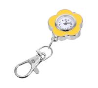Healvian Reloj de Bolsillo de Cuarzo con Forma de Girasol para Enfermeras | Clip y Llavero, Diseño Ligero de Aleación y Vidrio, Uso en Guardias de Enfermería y Exámenes