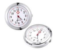 Healvian Reloj de Bolsillo para Enfermera 2 Piezas Esfera de Cuarzo y Vidrio, Diseño Conciso y Fácil de Llevar para Uso Manual y DIY Estilo Aleatorio