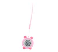 Healvian Reloj De Bolsillo para Enfermera Luminoso Extensible con Llavero para Colgar En La Pared Digital De Plástico Rosa