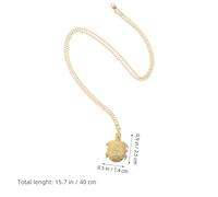 Healvian Reloj de Bolsillo Vintage de Tortuga Dorada Collar de Aleación Movimiento de Cuarzo Diseño Retro Clásico Tamaño Compacto Accesorio Masculino para Uso Diario