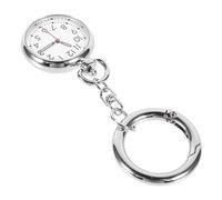 Healvian Reloj para Enfermera Llavero De Acero Inoxidable, Esfera De Vidrio Resistente, Función Lumínica, Adecuado para Médicos y Enfermeros Hospitales, Diseño Compacto y Durable