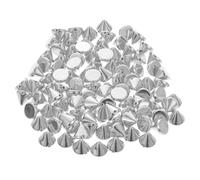 Healvian Remaches Cónicos Estilo Punk 200 Piezas para Coser DIY Pulsera Cuentas Ccb Plateados 10 Mm para Decoración Ropa Bolsos Zapatos Manualidades