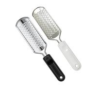 Healvian Removedores De Piel Muerta Pies y Herramientas Prácticas Para Pedicura 2 Piezas Doble Cara Tamaño Compacto Color Negro y Blanco Para Cuidado Doméstico