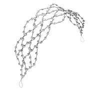 Healvian Rhinestone Wide Mesh Headband For Women Elegant Western Inspired Hair Accessory Party Holiday Spa Facial Use