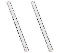 Healvian Rieles de Cajón, Deslizadores de Cajón de Aleación de Aluminio, 200mm, Plata, 2 Secciones, Bolas de Acero, para Archivadores y Cajones de Almacenamiento