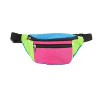 Healvian Riñonera Retro Ajustable Ligera con Múltiples Compartimentos Bolsillo de Cintura para Hombre y Mujer Bolsa de Cadera Neon para Festival Fiesta y Uso Diario