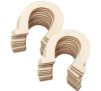 Healvian Rodajas de Madera Forma de Uña sin Terminar para Manualidades 20 Piezas Blancas para Pintar Decoración Colgante Accesorios Creativos Jardín de Infancia