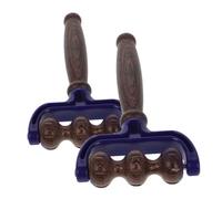 Healvian Rodillo de Masaje de Madera Maciza Natural 2 Piezas para Un Intensivo de Los Músculos Y La Escultura Corporal