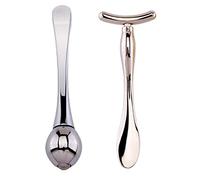 Healvian Rodillo de Masaje para Ojos Completo Herramientas de Cuidado Piel para Mujeres Barras Forma de Cucharas de Doble Extremo para Mascarilla Facial Uso Diario Rostro