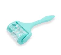 Healvian Rodillo Facial de Masaje Portátil con Perlas Transparentes y Mango Verde para Cuidado Facial y Instrumento Reutilizable para Mujeres