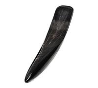 Healvian Rodillo Maderoterapia Masajeador de Cuerno Negro Natural, Varilla de Acupresión para Masaje Facial y Corporal,