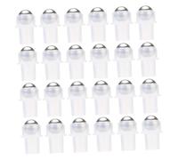 Healvian Rodillo para Aceites Esenciales 30 Piezas 16 Dientes Plástico Pe Transparente Portátil para Viajes y Uso Diario Botella Roll-on Recargable