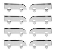 Healvian ruedas para puerta corredera de cristal de acero inoxidable de 5,0 mm, 8 piezas, herrajes para armarios y vitrinas, para puertas corredizas de gabinete y muebles