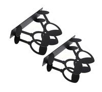 Healvian Servilletero de Metal Negro para Mesa Soporte de Hierro Diseño Hueco de Copa de Vino Dispensador Vertical de Servilletas para Comedor y Fiestas Juego de 2 Piezas Accesorio