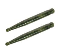 Healvian Set 2 Herramientas de Masaje de Jade Natural Xiuyan Palo Gua Sha Facial y para Ojos Acupresión y Masaje de Puntos para Reducción de Hinchazón y Cuidado Facial Casa