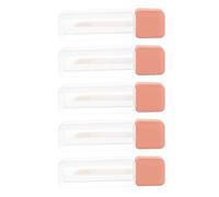 Healvian Set de 5 Botellas Cilíndricas de Brillo Labial de 6ml, Plástico y Abs, Ligeras para Travel y Shopping, Tubos Vacíos para Hacer Gloss Labiales