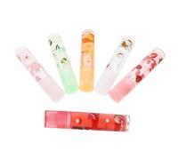 Healvian Set de 6 Piezas de Brillo de Labios Sabor a Frutas, Protector Labial Transparente Hidratante, Portátil y Delicado para Invierno
