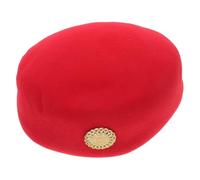 Healvian sombrero de azafata elegante tapa retro asistente sombrero rojo de azafata pastillero sombreros rojos para mujer sombrero de damas sombreros de azafata sombrero rojo para mujer