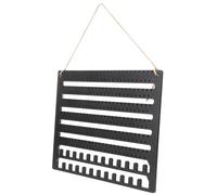 Healvian Soporte de Madera para Pendientes y Collares Colgantes, Organizador de Joyas Montado en Pared, Exhibidor Perforado, Almacenamiento Versátil para Hogar y Tienda, Diseño Compacto