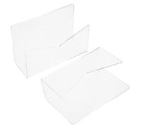 Healvian Soporte Organizador de Correo de Acrílico Transparente para Escritorio Portacorreo de Mostrador 2 Unidades Expositor Multiusos para Cartas Sobres y Documentos en Oficina y