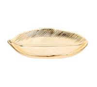 Healvian Soporte para Anillos de Cerámica Forma de Dorada Exhibidor Joyería Elegante para Almacenamiento y Decoración de Tocador