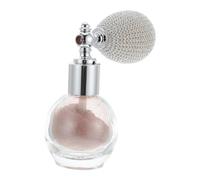 Healvian Spray Iluminador Corporal Purpurina Pulverizador de Polvo Brillante Tono Nude Frasco Compacto para Maquillaje de Rostro Cuerpo y Cabello Adecuado para Fiestas y Eventos