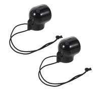 Healvian Tapones Protectores Antipolvo para Válvula de Tanque de Buceo Negro, Forma de Tubo, 2 Piezas, Accesorio Resistente para Equipo de Buceo y Snorkel, Adecuado para Protección