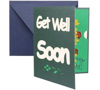 Healvian Tarjeta de Felicitación 3D de Papel Mensaje Que Te Mejores Pronto Diseño Creativo y Confortable Incluye sobre Color Aleatorio Adecuado para Cumpleaños y Color Aleatorio