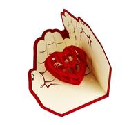Healvian Tarjeta de Felicitación 3d de Papel para San Valentín y Día Madre, Diseño Desplegable Corazón, Ligera y Segura, Adecuado para Invitación de Boda y Regalos Románticos