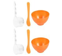 Healvian Tazón para Mezclar Mascarillas Faciales 3 Piezas Color Dorado Accesorio de Mascarilla de Bricolaje en Pp Seguro Herramienta para Hacer Adecuado para Uso en Salones y Hogar