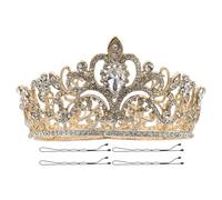 Healvian Tiaras y coronas de cristal para boda, diadema de reina de novia, tocado de princesa, tocado de novia para boda, fiesta de cumpleaños y graduación.