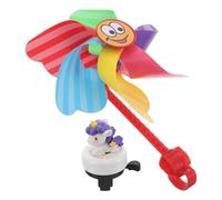Healvian Timbre de Bicicleta Infantil Campana de Dibujos Animados con Sonido Fuerte Accesorio para Color con Unicornio Morado y Gran Molinillo Compatible con Bicicletas y