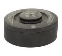 Healvian Tintero de Piedra de Tinta China Cubierta de 4 Pulgadas para Caligrafía y Molienda de Tinta Sumi, Herramienta de Dibujo Portátil para Artes, Manualidades y Pintura