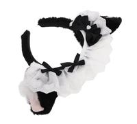 Healvian Tocado Con Orejas De Gato Diadema De Peluche Con Estilo De Sirvienta Cómoda y Divertida