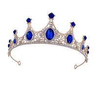 Healvian Tocado de Gemas de Cristal para Novia Adorno de Boda Diadema de Princesa para Niñas Accesorio de Cabello para Mujeres para Ceremonias de Boda y Celebraciones de Cumpleaños