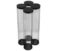 Healvian Tubo Transparente para Balones de Golf 4 Unidades 22x4.5 Cm con Tapa, Estuche Plástico Portátil para Almacenamiento y Exhibición, Organizador Compacto para Golfistas