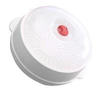 Healvian Vaporera para Microondas de Plástico Blanco Asa, Multiusos para Cocinar al Vapor Manteniendo la Nutrición, Adecuado para Bollos y Dumplings en Cocina