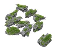 HEANUJJ 10 Piedras en Miniatura para maquetas de rocalla: Simulación de Paisaje rocoso - Rocas para Manualidades en Trenes a Escala, bonsáis y mesas de Arena.